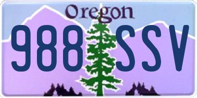 OR license plate 988SSV