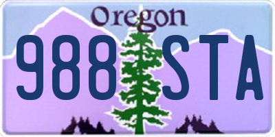 OR license plate 988STA