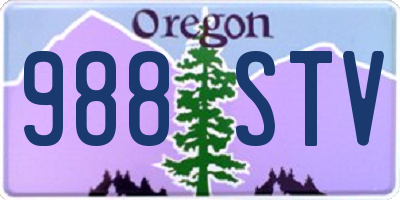 OR license plate 988STV