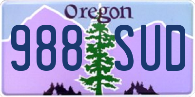 OR license plate 988SUD