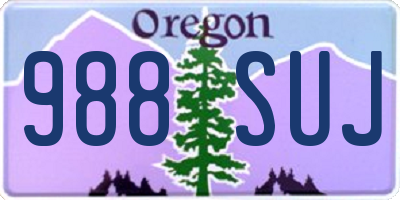 OR license plate 988SUJ