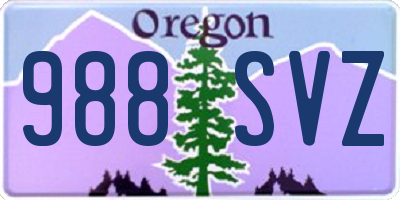 OR license plate 988SVZ