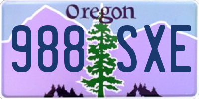 OR license plate 988SXE