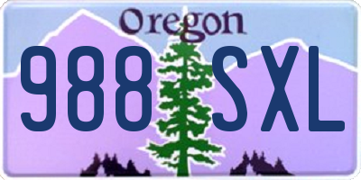 OR license plate 988SXL
