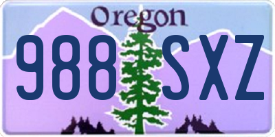 OR license plate 988SXZ