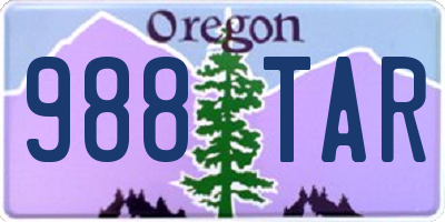OR license plate 988TAR