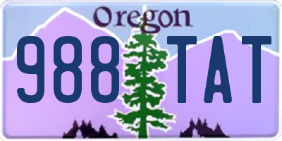 OR license plate 988TAT