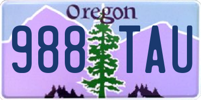 OR license plate 988TAU