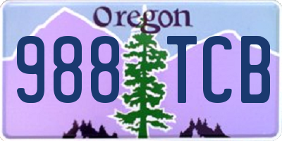 OR license plate 988TCB
