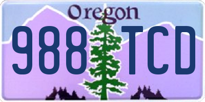 OR license plate 988TCD