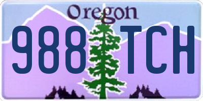 OR license plate 988TCH