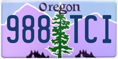 OR license plate 988TCI