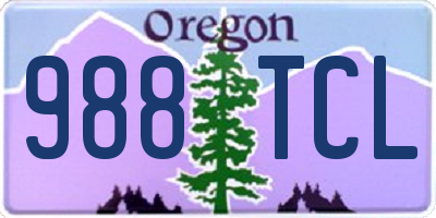 OR license plate 988TCL