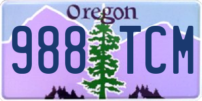 OR license plate 988TCM