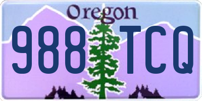 OR license plate 988TCQ