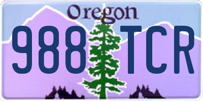OR license plate 988TCR