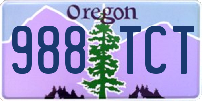 OR license plate 988TCT