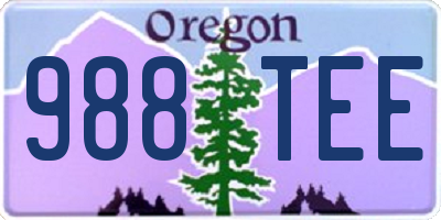 OR license plate 988TEE