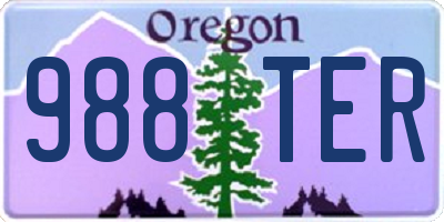 OR license plate 988TER