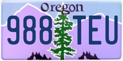 OR license plate 988TEU