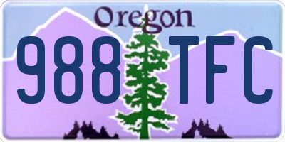 OR license plate 988TFC