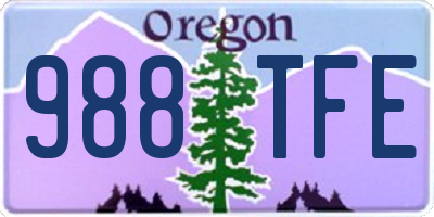 OR license plate 988TFE