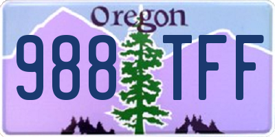 OR license plate 988TFF