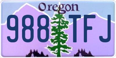 OR license plate 988TFJ