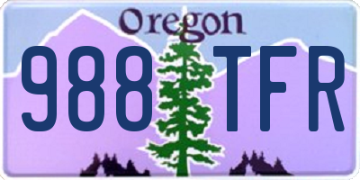 OR license plate 988TFR