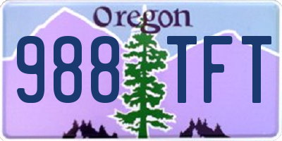 OR license plate 988TFT