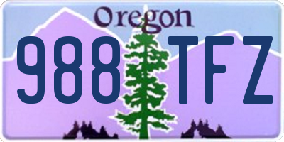OR license plate 988TFZ