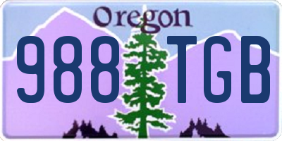 OR license plate 988TGB