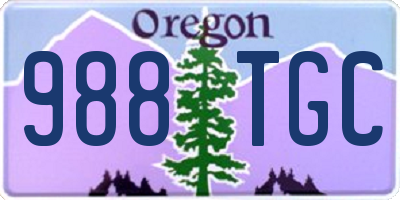 OR license plate 988TGC