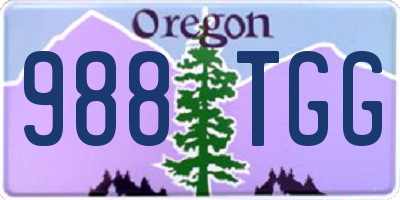 OR license plate 988TGG