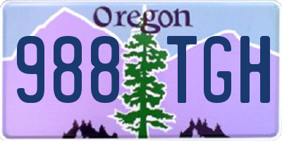 OR license plate 988TGH