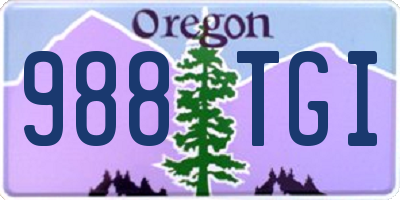 OR license plate 988TGI