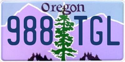 OR license plate 988TGL