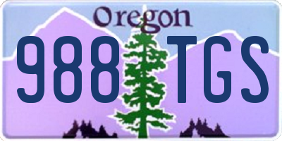 OR license plate 988TGS