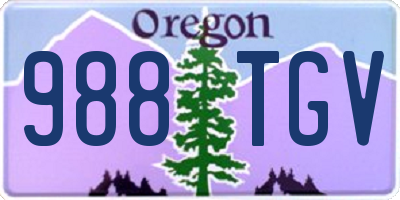 OR license plate 988TGV