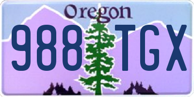 OR license plate 988TGX