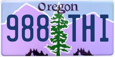 OR license plate 988THI