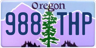 OR license plate 988THP