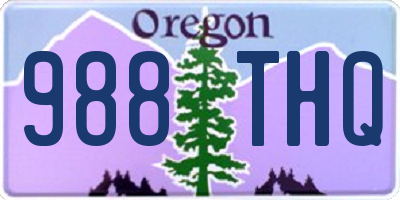 OR license plate 988THQ