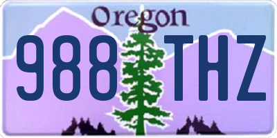 OR license plate 988THZ