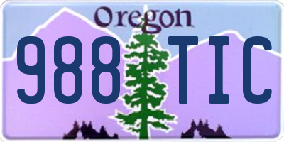 OR license plate 988TIC