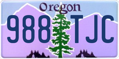OR license plate 988TJC