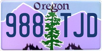 OR license plate 988TJD