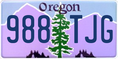 OR license plate 988TJG