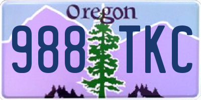 OR license plate 988TKC