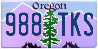 OR license plate 988TKS